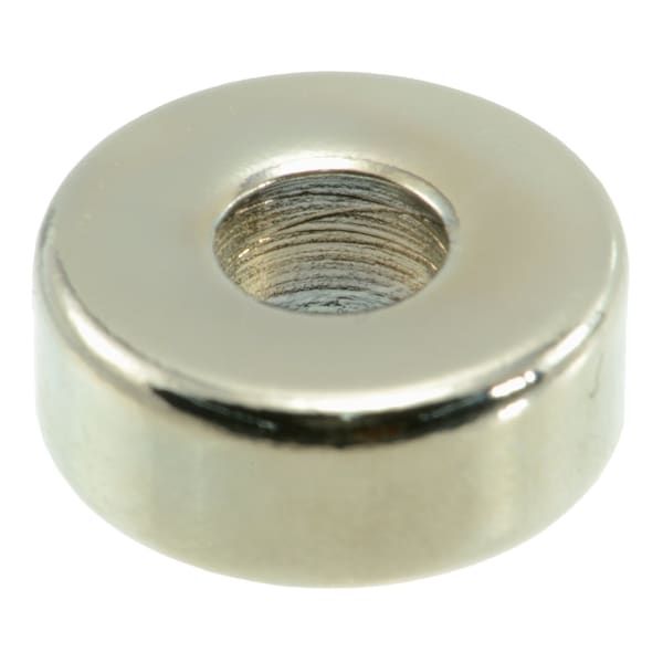 Midwest Fastener Round Spacer, Black Chrome Steel, 1/4 in Overall Lg, 1/4 in Inside Dia, 8 PK 34042 - main
